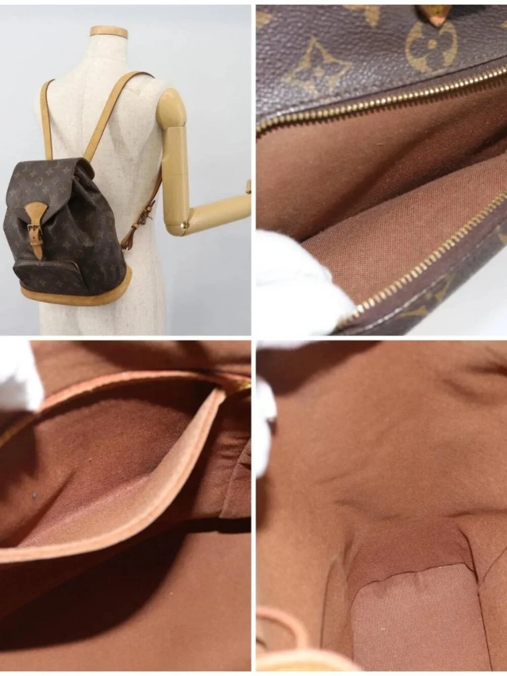 LOUIS VUITTON Monogram Montsouris PM Backpack M51137 LV Auth bs35318A